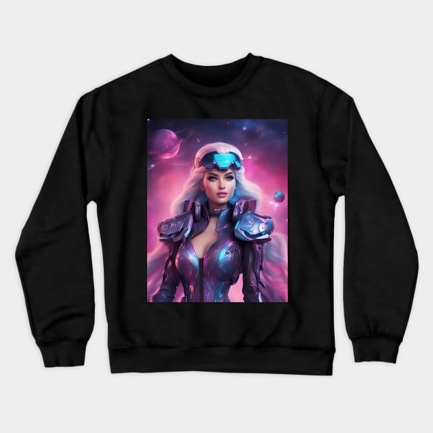 Top Hot Anime Hero astronaut Crewneck Sweatshirt by animegirlnft